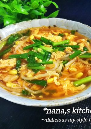 やみつき辛旨♪スタミナ坦々かき玉スープ-レシピのメイン写真