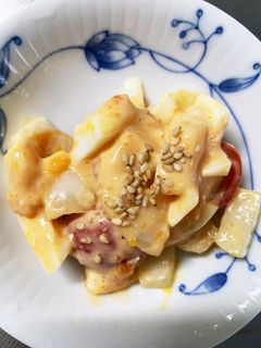 ゆで卵とミニトマトのチリケチャマヨサラダ-レシピのメイン写真