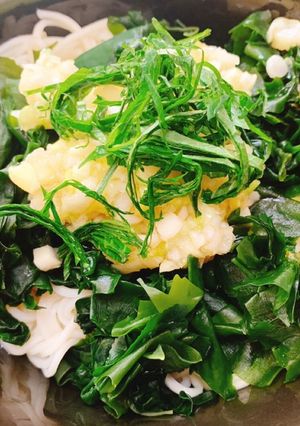 ねぎ塩わかめうどん-レシピのメイン写真