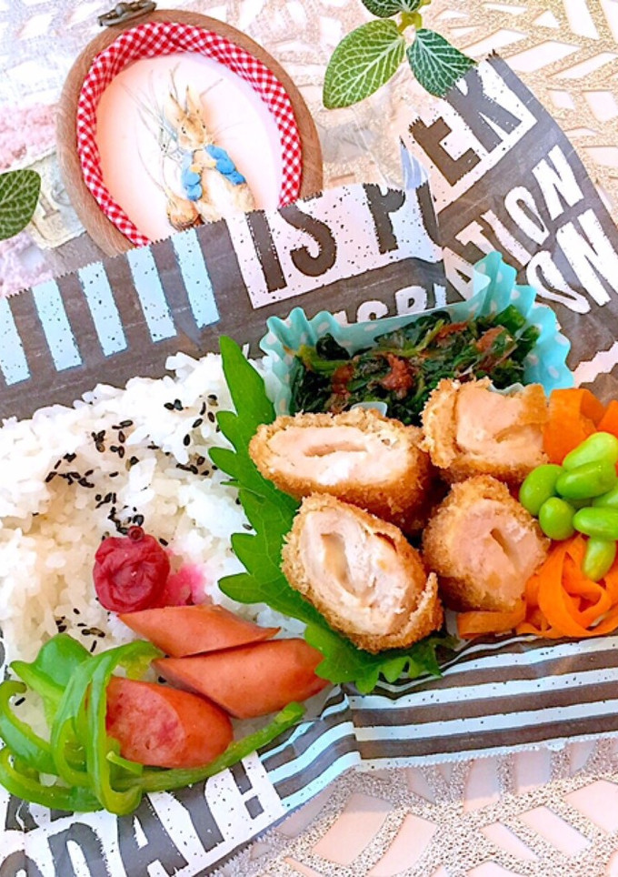 ささみチーズカツ弁当　メタボ　低糖質弁当-レシピのメイン写真