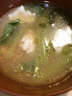 豚肉と小松菜の味噌汁~中華風味~-レシピのメイン写真