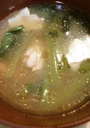 豚肉と小松菜の味噌汁～中華風味～-レシピのメイン写真