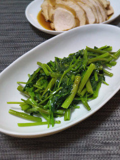 空芯菜のにんにくとろみ炒め-レシピのメイン写真