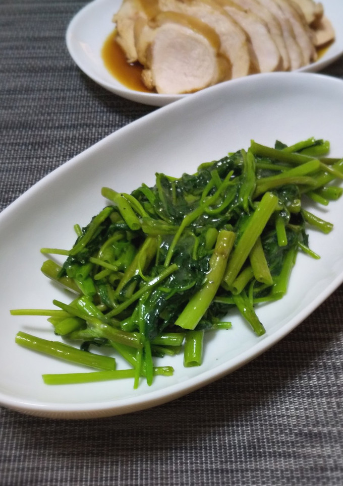空芯菜のにんにくとろみ炒め-レシピのメイン写真