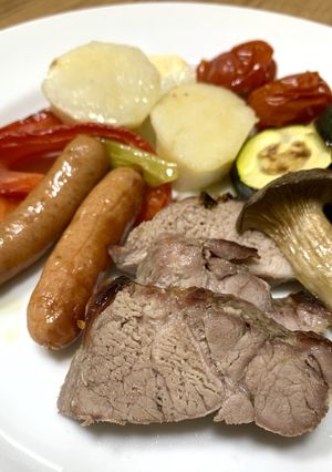 はちみつポークと彩り野菜のオーブン焼き-レシピのメイン写真