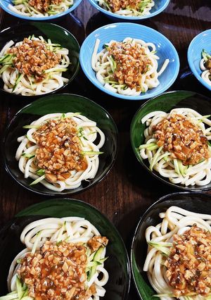 お肉なしのじゃじゃ麺です-レシピのメイン写真