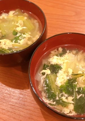 青梗菜の卵スープ-レシピのメイン写真