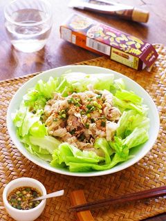 にんにくポン酢タレで豚しゃぶレタスサラダ-レシピのメイン写真