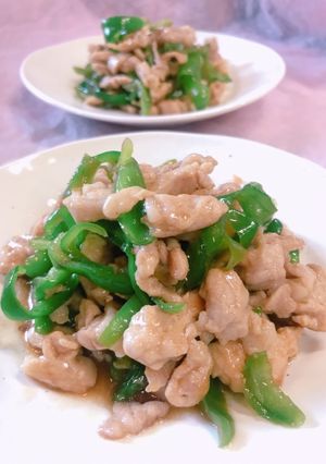 ピーマンと豚肉だけの青椒肉絲風炒め-レシピのメイン写真