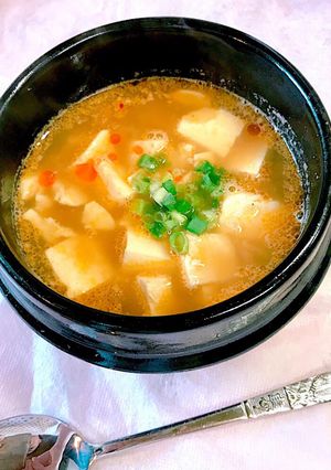 ほとんど豆腐だけの胡麻坦々風スープ-レシピのメイン写真