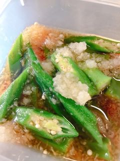 オクラの煮浸し 大根おろしと麺つゆで-レシピのメイン写真
