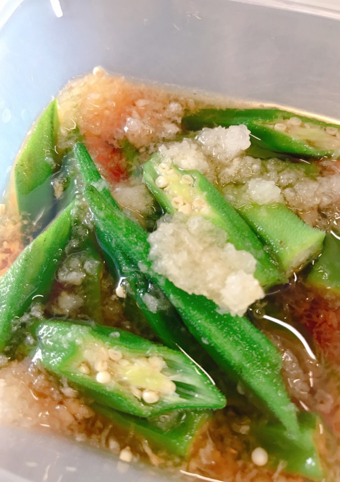 オクラの煮浸し 大根おろしと麺つゆで-レシピのメイン写真