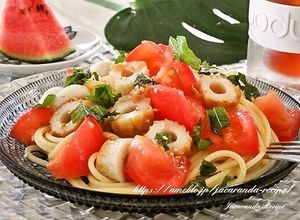 トマトと梅の爽やか冷製パスタ-レシピのメイン写真
