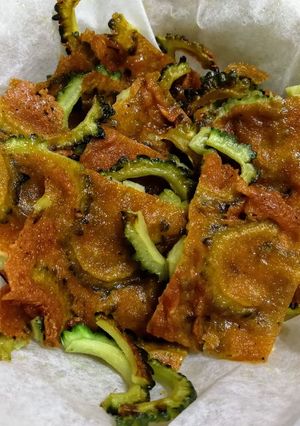 材料2つで簡単！ゴーヤのチーズせんべい-レシピのメイン写真
