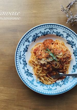 ローズマリー香る夏のさっぱりミートソース-レシピのメイン写真