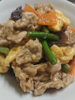 レンジで簡単♪卵と豚肉の中華炒め-レシピのメイン写真