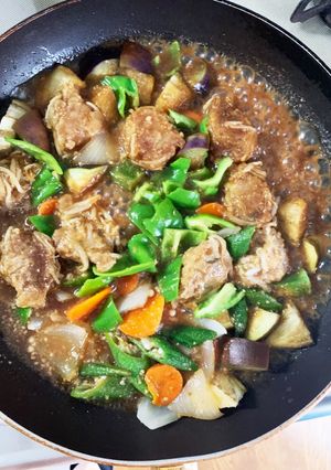 レンジもやし焼売オクラ野菜生姜味噌炒め煮-レシピのメイン写真