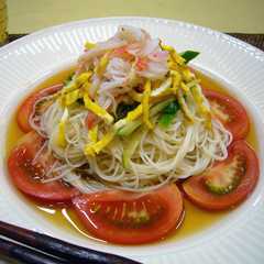 รูปของ 柚子梅つゆのぶっかけそうめん