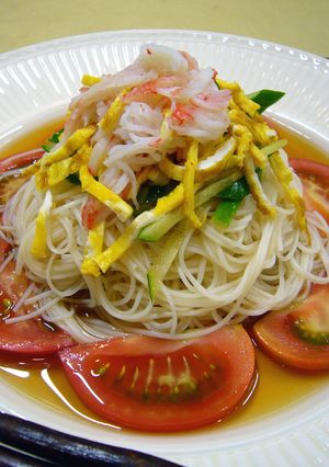 柚子梅つゆのぶっかけそうめん-レシピのメイン写真