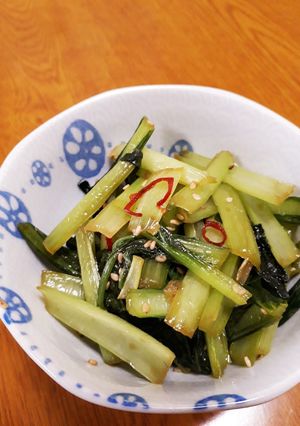 ごま油香る☆小松菜のシャキシャキ炒め煮-レシピのメイン写真