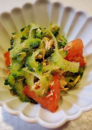 ゴーヤとトマトのサラダ-レシピのメイン写真