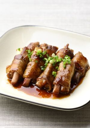 赤ずいきの肉まき-レシピのメイン写真