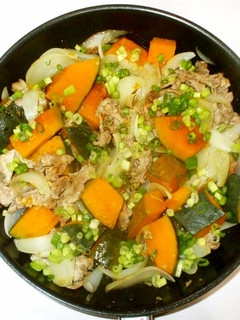 かぼちゃ豚肉の煮物♪簡単生姜風味-レシピのメイン写真