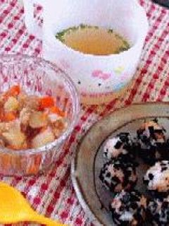 赤ちゃん献立。肉ジャガとおにぎり-レシピのメイン写真