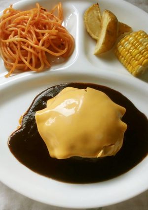 チェダーチーズハンバーグ♪-レシピのメイン写真