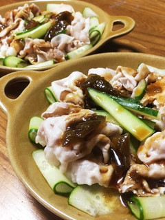 梅肉ときゅうりのさっぱり豚しゃぶ-レシピのメイン写真