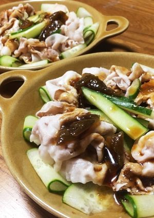 梅肉ときゅうりのさっぱり豚しゃぶ-レシピのメイン写真