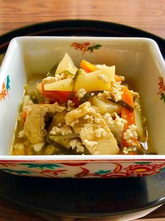 昆布と鰹出汁*大根と薄揚げのそぼろ煮-レシピのメイン写真