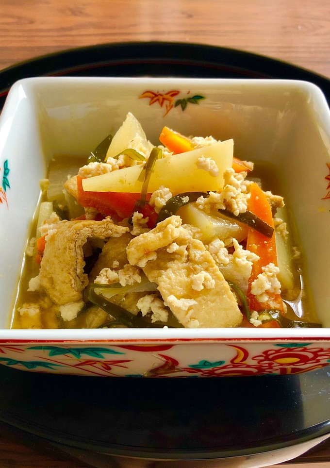 昆布と鰹出汁＊大根と薄揚げのそぼろ煮-レシピのメイン写真