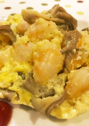 レンジで！茶碗蒸し風エビオムレツ-レシピのメイン写真
