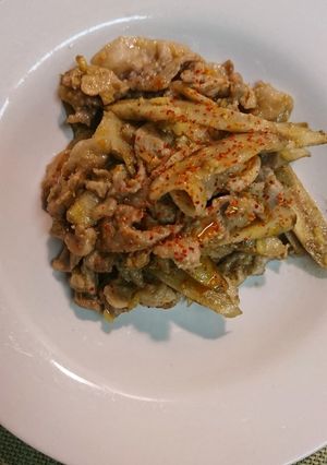 豚こまゴボウの味噌炒め-レシピのメイン写真