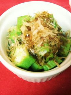 農家の食べ方!オクラのおかか醤油♪-レシピのメイン写真