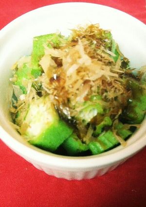 農家の食べ方!オクラのおかか醤油♪-レシピのメイン写真