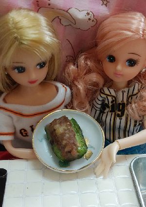 リカちゃん♡野球シリꕤピーマンの肉詰め-レシピのメイン写真