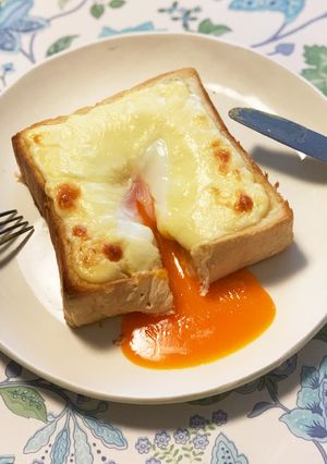 半熟卵トースト-レシピのメイン写真