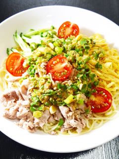 よだれ鶏のたれ風★万能つゆで!冷やし中華-レシピのメイン写真