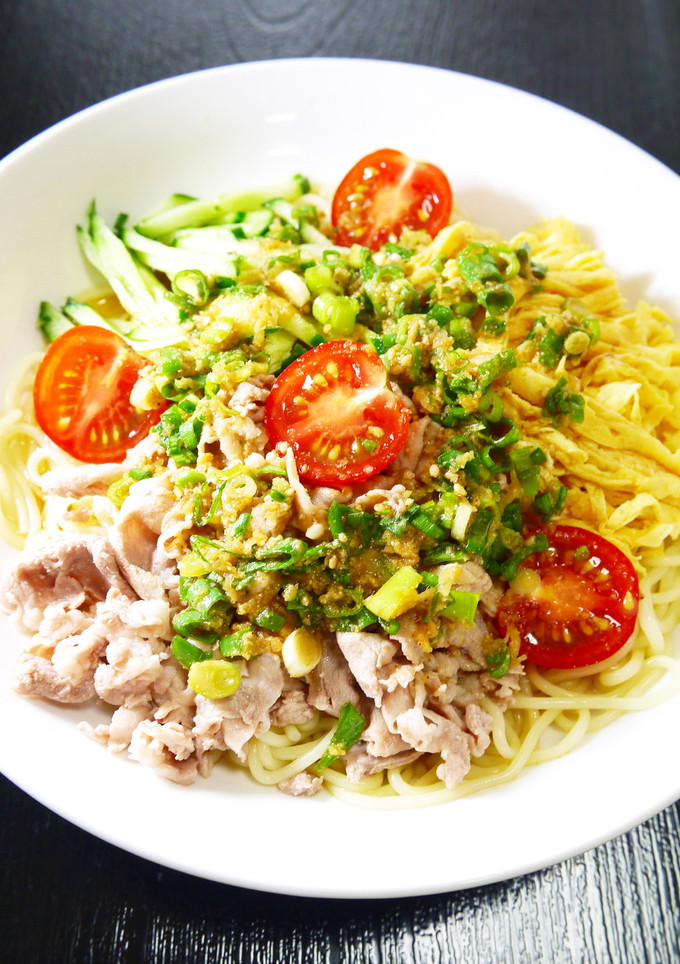 よだれ鶏のたれ風★万能つゆで！冷やし中華-レシピのメイン写真