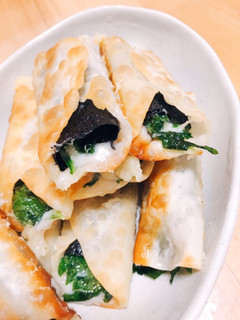 海苔と大葉とチーズの餃子の皮巻き-レシピのメイン写真