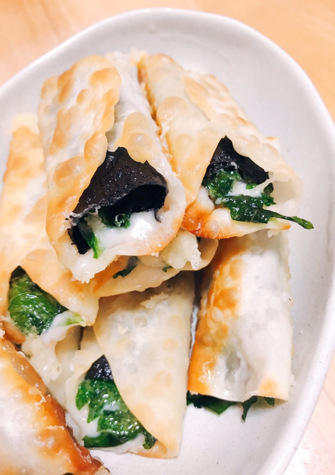 海苔と大葉とチーズの餃子の皮巻き-レシピのメイン写真