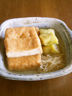 蒸しなすと栃尾の油揚げのさっと煮-レシピのメイン写真