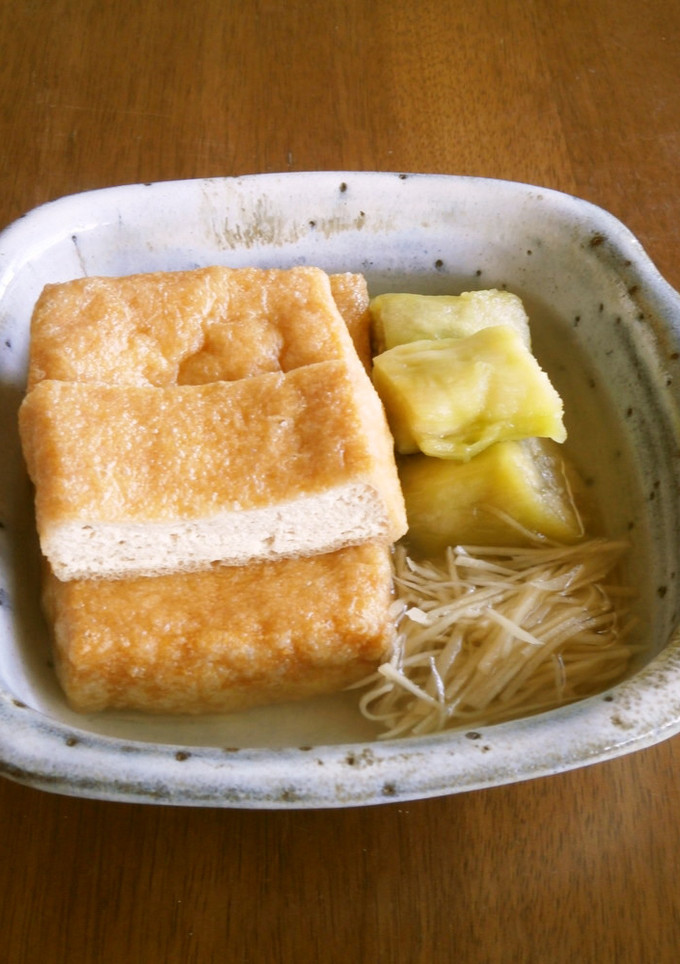 蒸しなすと栃尾の油揚げのさっと煮-レシピのメイン写真