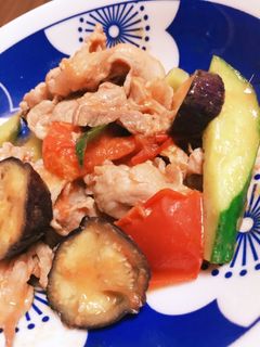 豚こまの夏野菜炒め-レシピのメイン写真