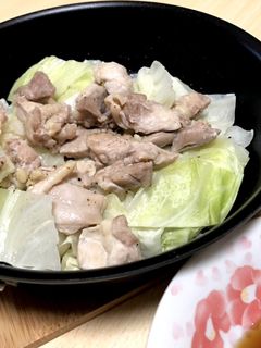 キャベツと鶏肉の酒蒸し-レシピのメイン写真