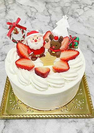 クリスマスにぜひ♡簡単ふわふわケーキ☆*-レシピのメイン写真