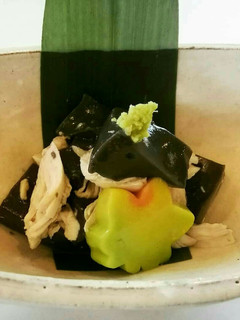 ささみと黒胡麻豆腐のわさび醤油和え-レシピのメイン写真