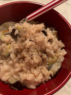 まるごと茄子のクリームリゾット-レシピのメイン写真